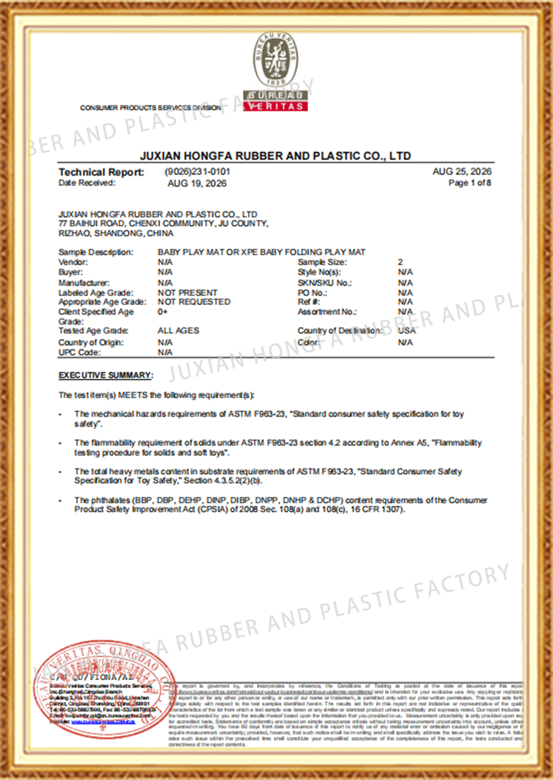 BLAY PLAY MAT-ASTM F963-2026